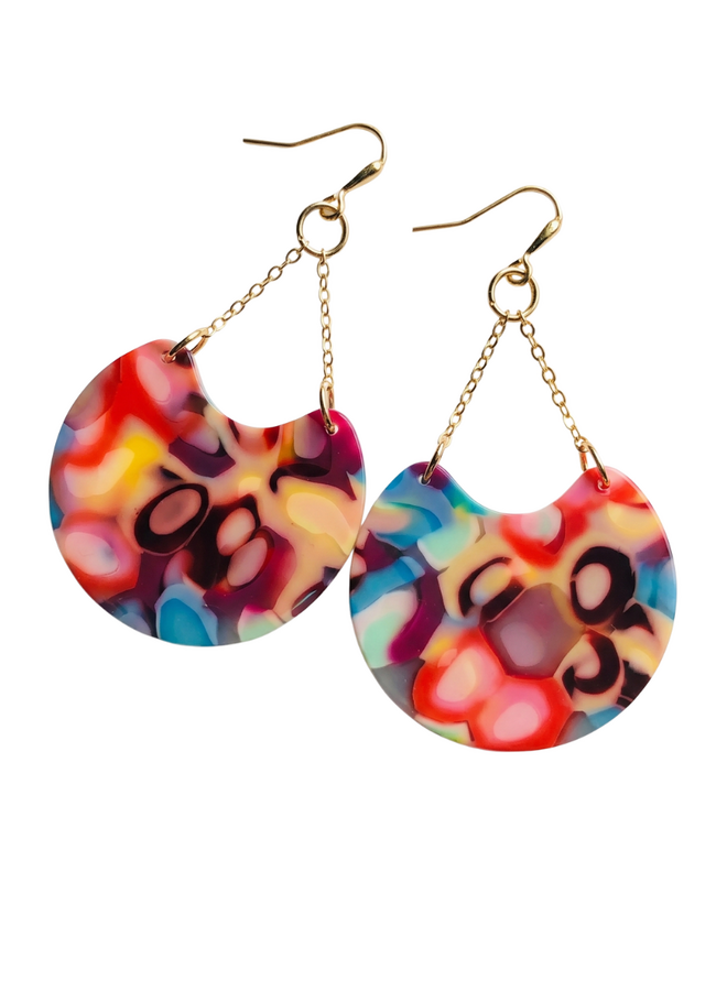 Colors On A Chain Acrylic Earrings