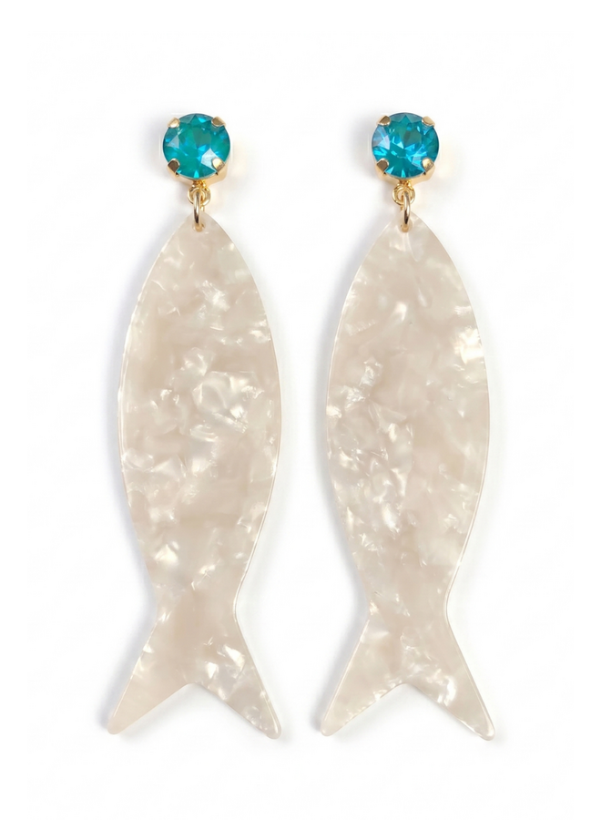 Happy Fish Acrylic Earrings