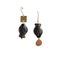 Fish And Brass Asymmetrical Earrings