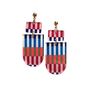 Acrylic Stripe Multi-Color Earrings
