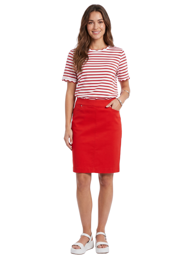 Renuar Skort In Scarlet