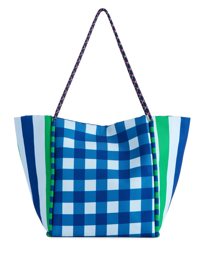 Samba Tote In Navy And Green