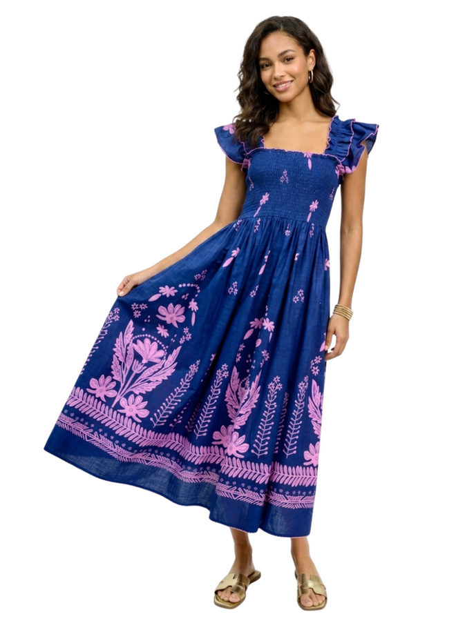 Uncle Frank Smocked Border Dress