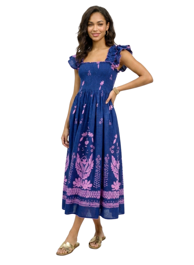 Uncle Frank Smocked Border Dress