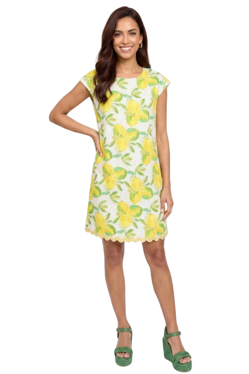 lemonade yellow dress on the Lawn Bow Front Midi throw on and go feel LEMONADE YELLOW DRESS - Neema