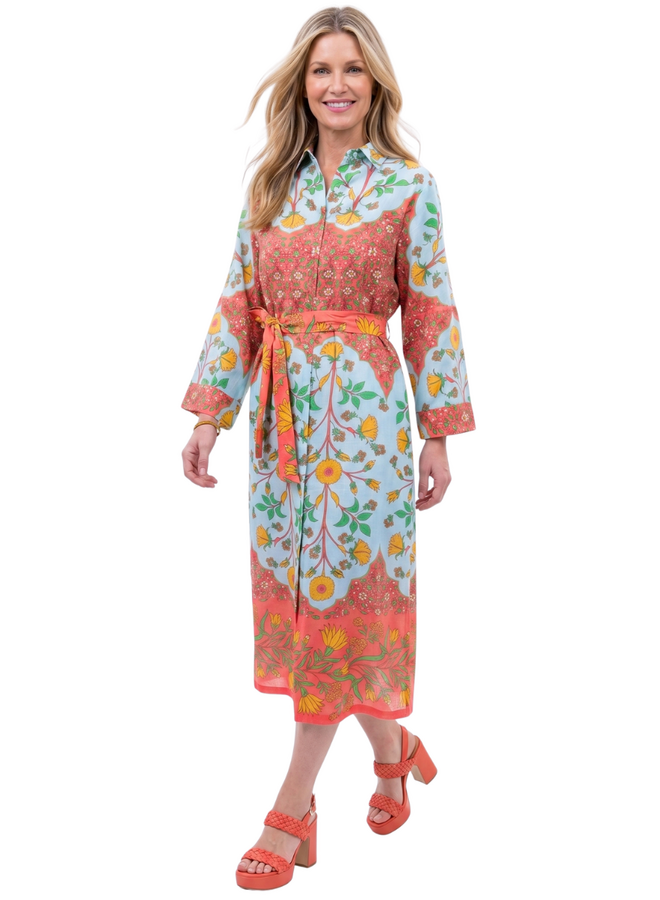 Uncle Frank Bordered Shirt Dress