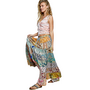 Multi Tiered Boho Skirt In Blues