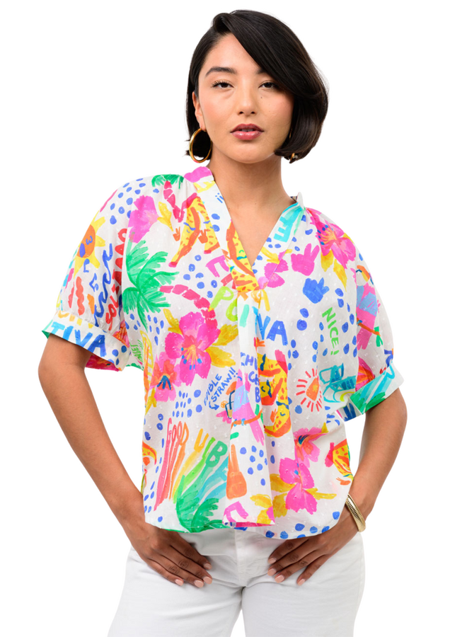 Ivy Jane Tropical Popover Dolman Top