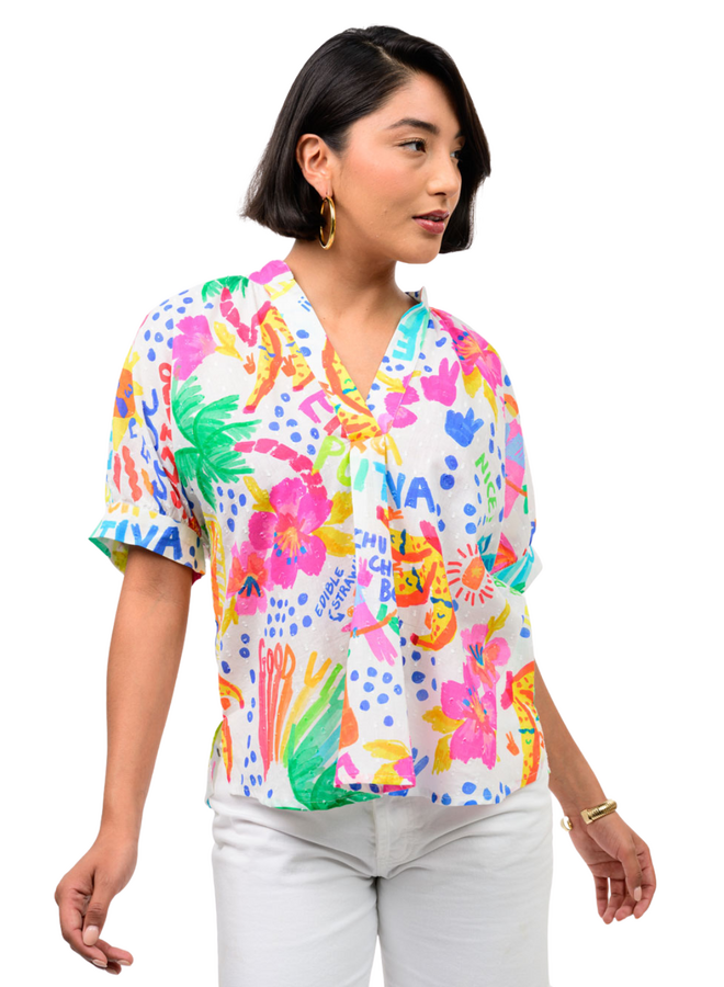 Ivy Jane Tropical Popover Dolman Top