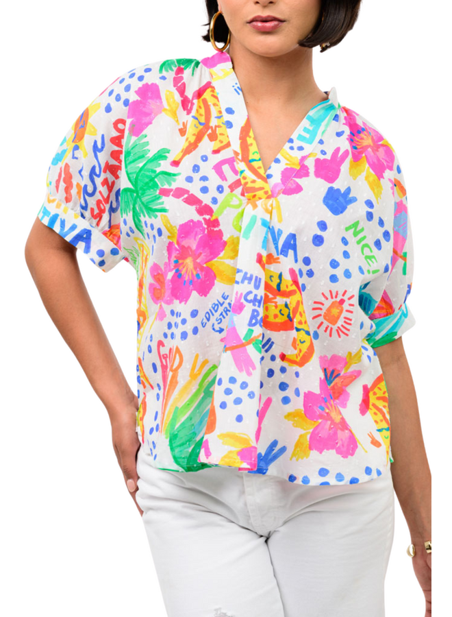Ivy Jane Tropical Popover Dolman Top