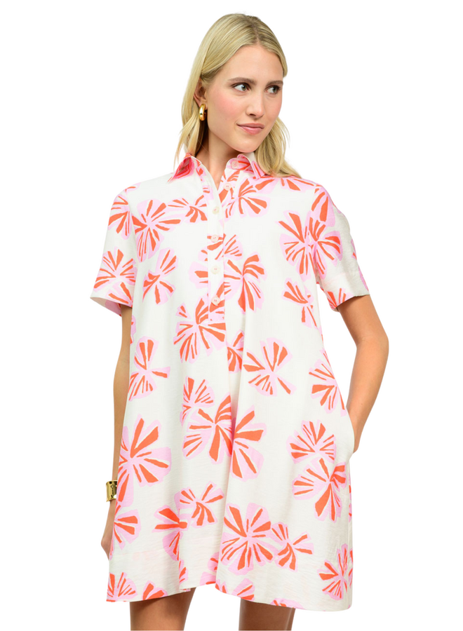 Uncle Frank Flower Swing Shirt Dress