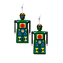 Green Robot Earrings
