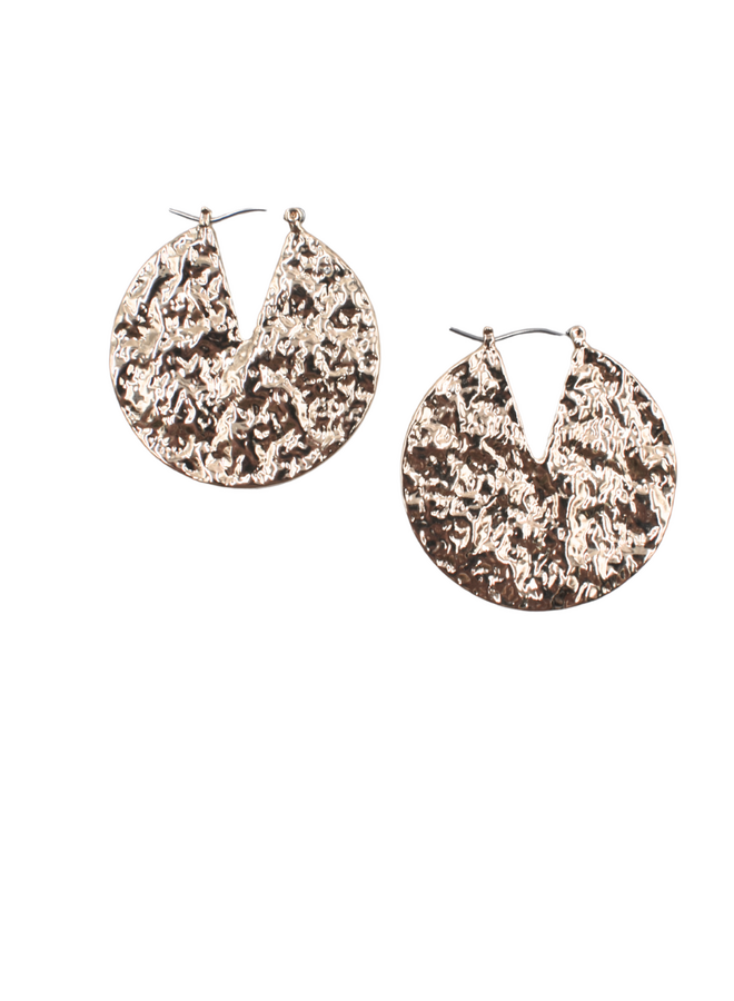 V-Cut Disc Earrings