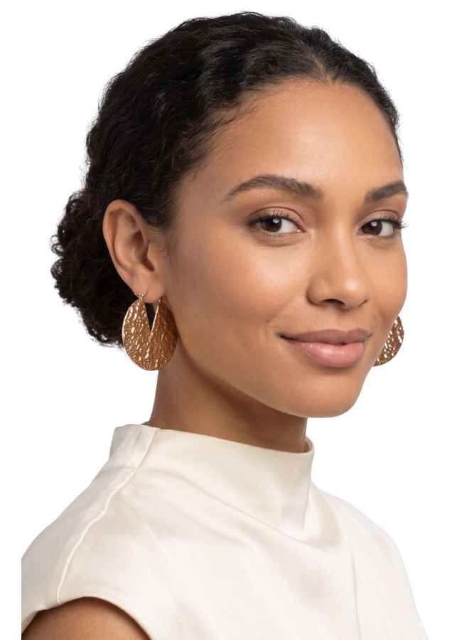 V-Cut Disc Earrings