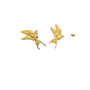 18K Gold Plated Flying Bird Earrings