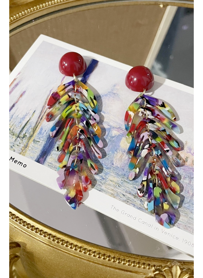 Bohemian Tassel Leaf Earrings
