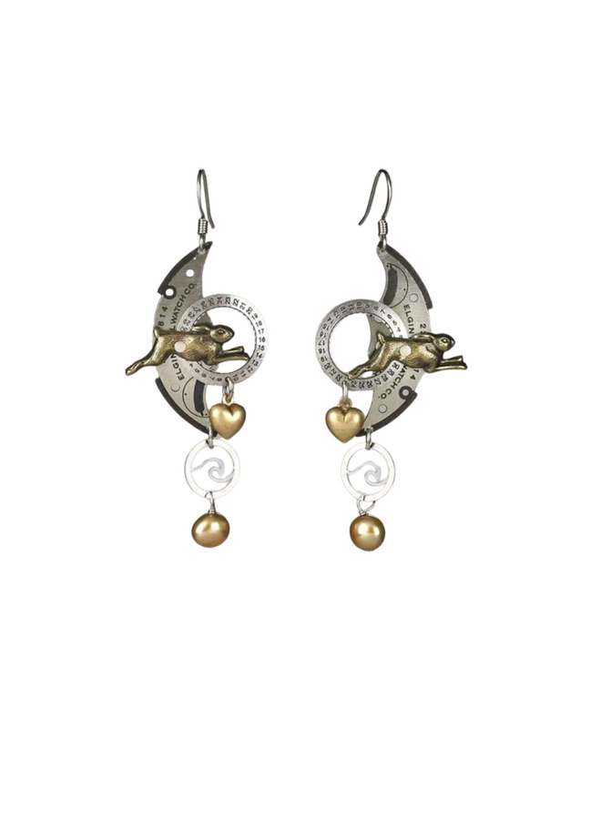 Watch Rabbit Earrings