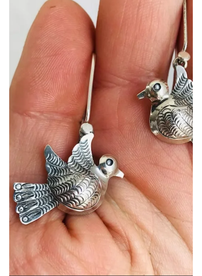 Silver Bird Earrings