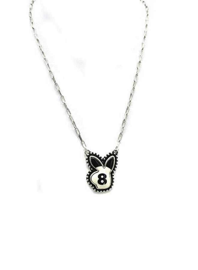 8 Ball Bunny Necklace