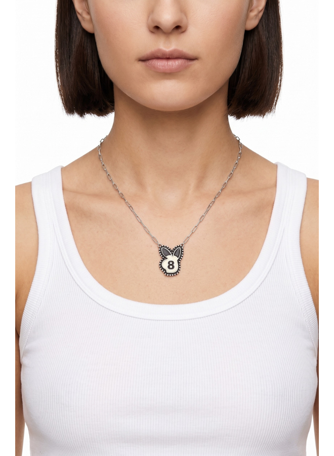 8 Ball Bunny Necklace