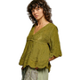 Vintage Style Crochet Top In Herb