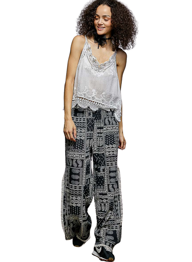 Pol Crochet Lace Tank Top in Off White