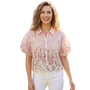 Chiffon Embroidered Floral Blouse