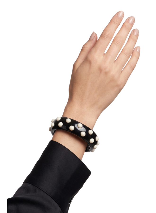 White Dot Bangle