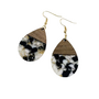 Black Gold Acrylic Earrings