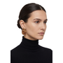 Big Carved Acrylic Earrings In Brown