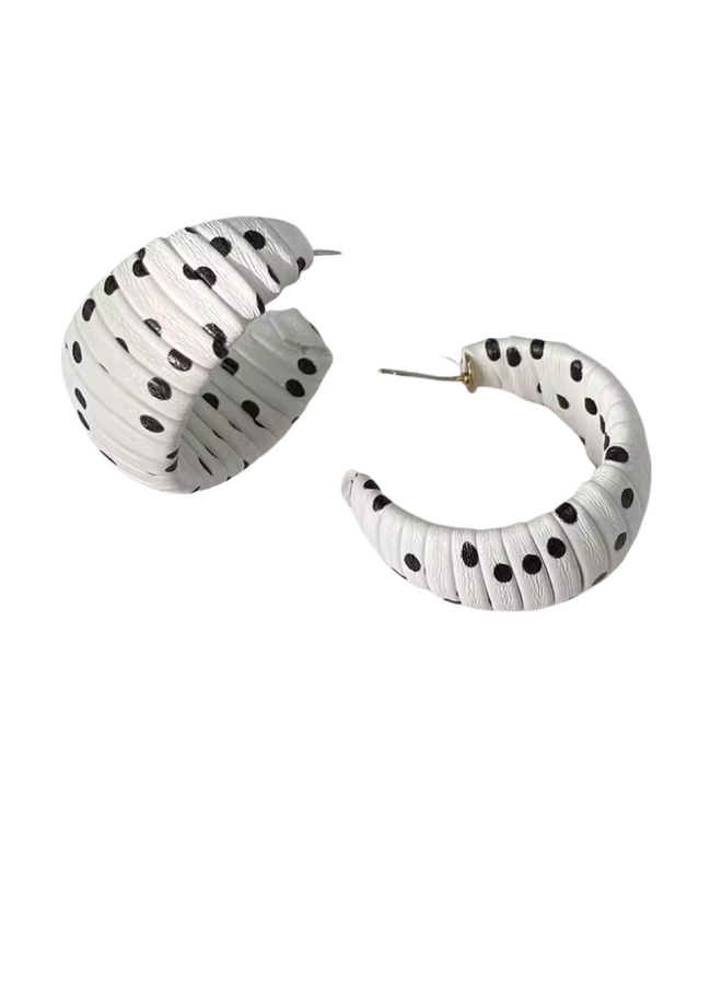 Black Dot Earrings