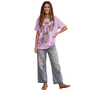 Jaded Gypsy Worn and Weathered Tee in Moon Dust