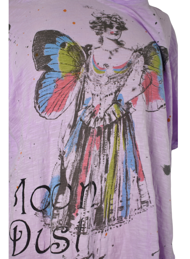 Jaded Gypsy Worn and Weathered Tee in Moon Dust