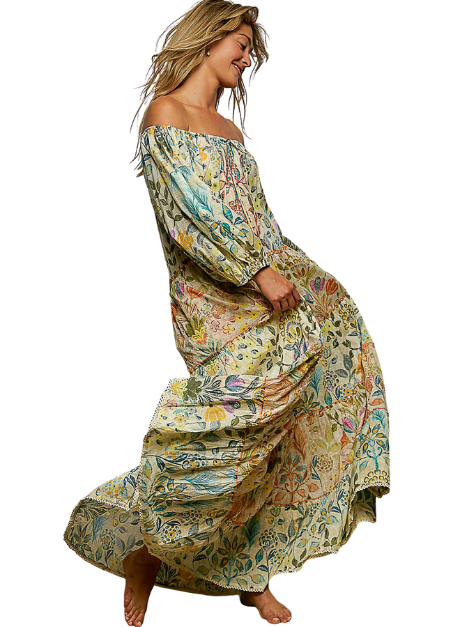 Maxi Peasant Dress