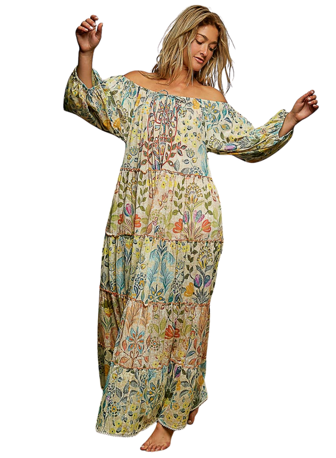 Maxi Peasant Dress