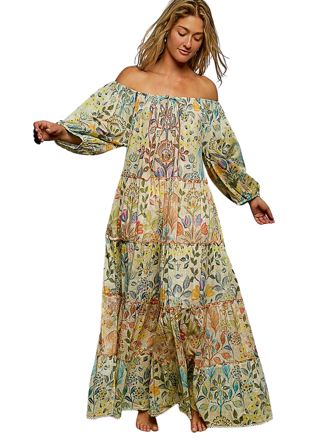 Maxi Peasant Dress