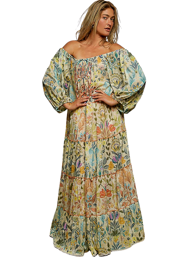 Maxi Peasant Dress