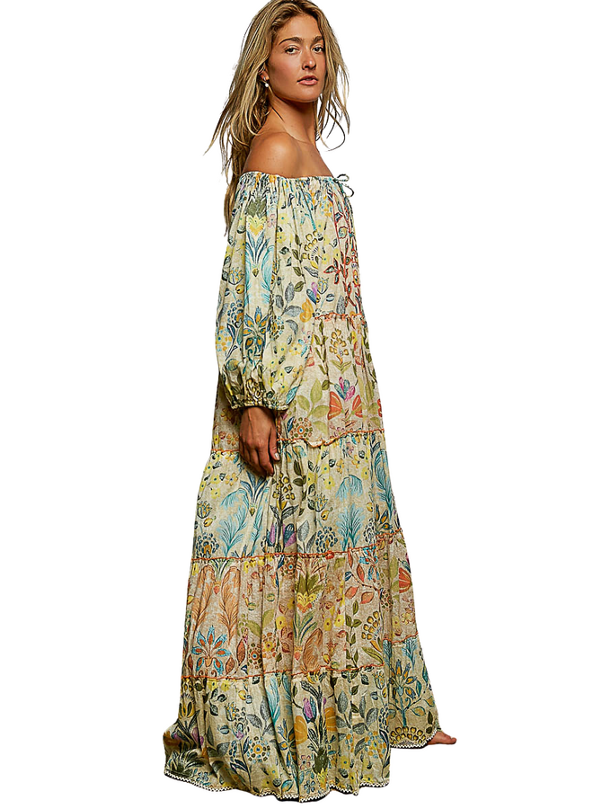 Maxi Peasant Dress