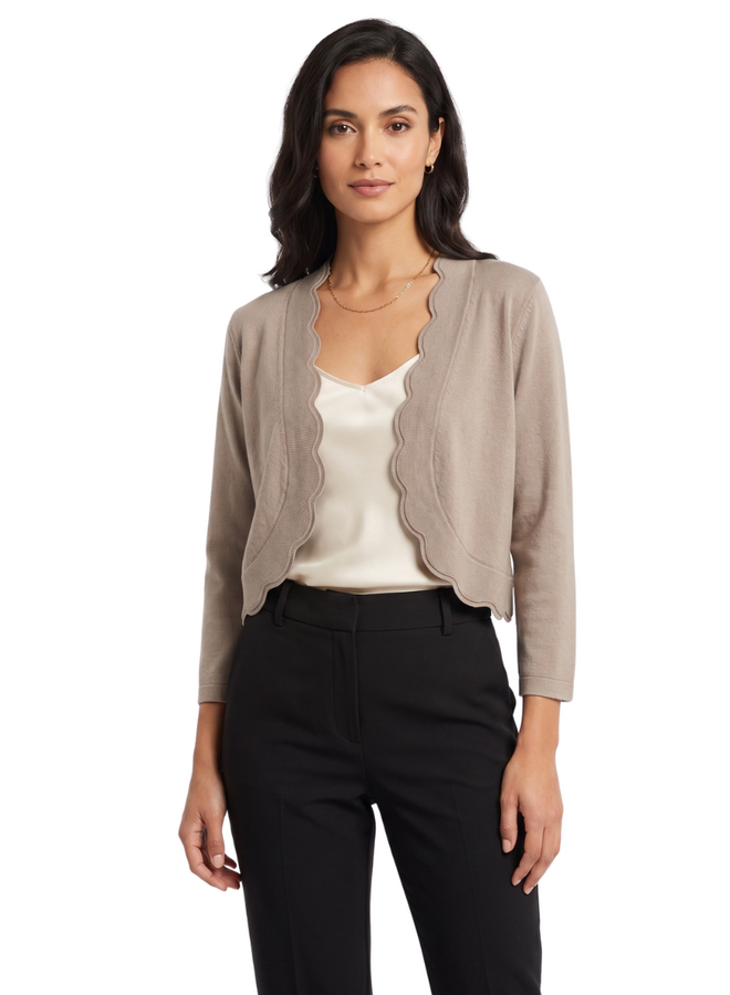 Scalloped Short Cardigan in More Colors