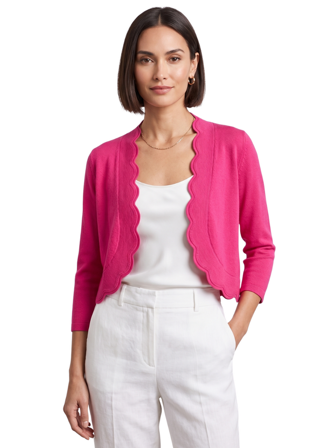 Scalloped Short Cardigan in More Colors