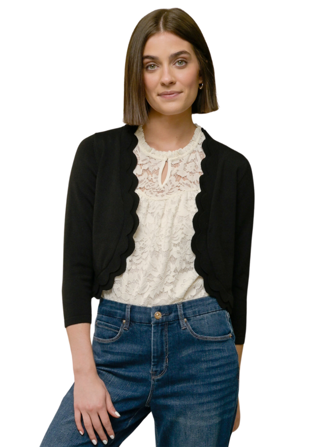 Scalloped Short Cardigan in More Colors