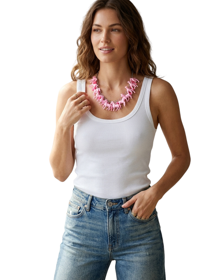 Pink Pony Necklace