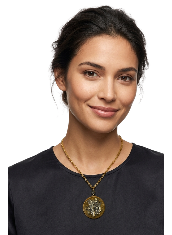 Jazmine Giovanni 1960's French Thistle Pendant Necklace