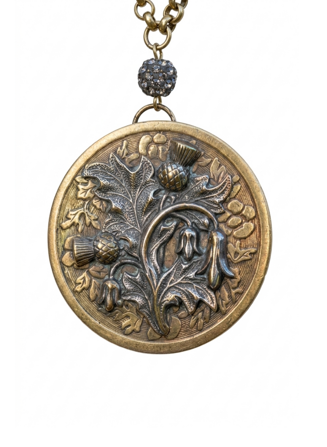 Jazmine Giovanni 1960's French Thistle Pendant Necklace