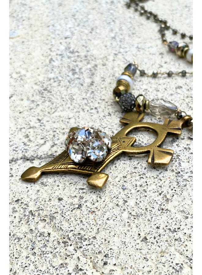 African Tuareg Cross Domed Jewel