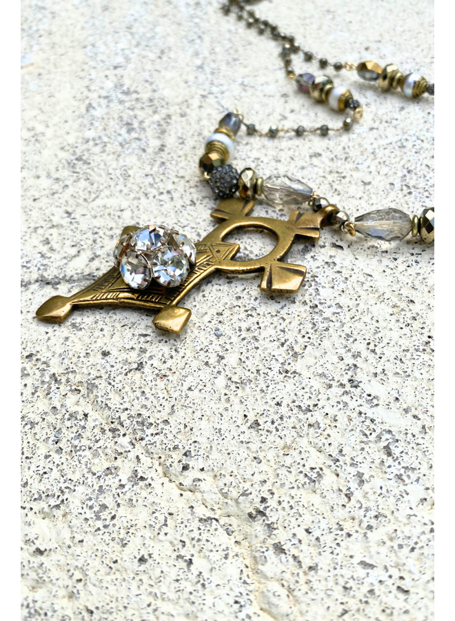 African Tuareg Cross Domed Jewel