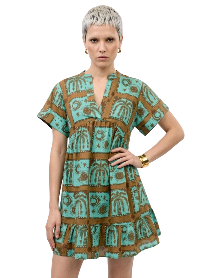 Uncle Frank Block Tropical Dress