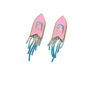 Crystal Speedboat Earrings In Pink