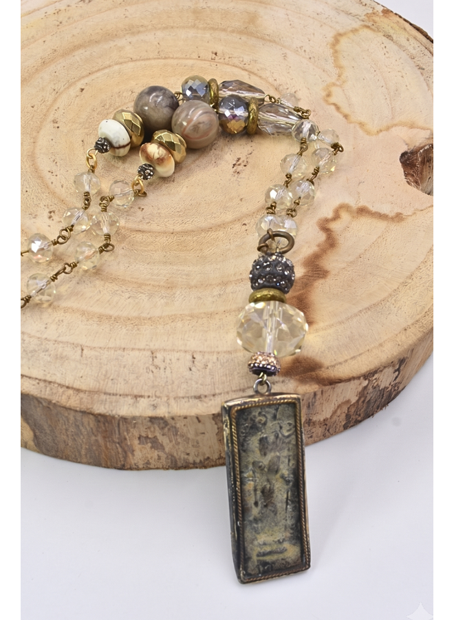 Rectangular Balinese Buddha Necklace