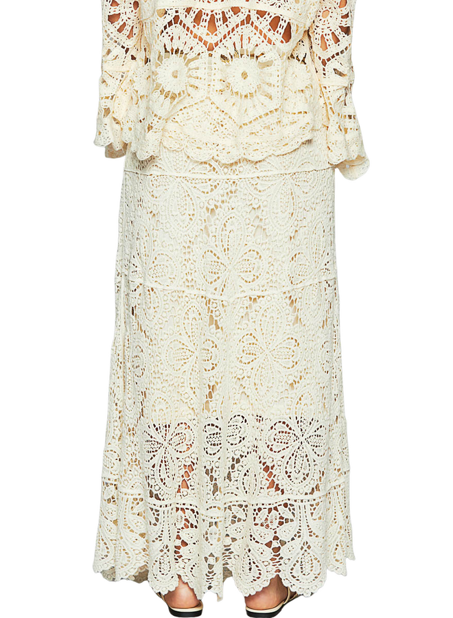 Maxi Crochet Skirt In Natural